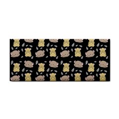 Cute Hamster Pattern Black Background Cosmetic Storage Cases by BangZart