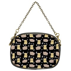 Cute Hamster Pattern Black Background Chain Purses (one Side)  by BangZart