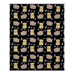 Cute Hamster Pattern Black Background Shower Curtain 60  X 72  (medium)  by BangZart