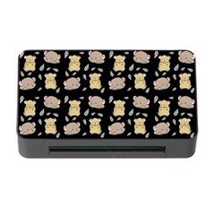 Cute Hamster Pattern Black Background Memory Card Reader With Cf by BangZart