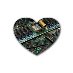 Computer Ram Tech Rubber Coaster (heart)  by BangZart