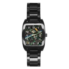 Computer Ram Tech Stainless Steel Barrel Watch by BangZart