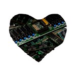 Computer Ram Tech Standard 16  Premium Flano Heart Shape Cushions Front