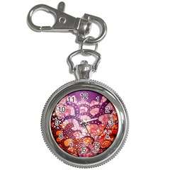 Colorful Art Traditional Batik Pattern Key Chain Watches