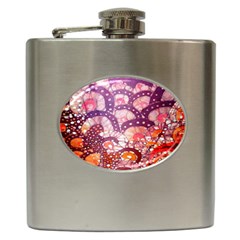 Colorful Art Traditional Batik Pattern Hip Flask (6 Oz) by BangZart