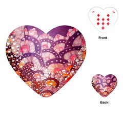 Colorful Art Traditional Batik Pattern Playing Cards (heart)  by BangZart