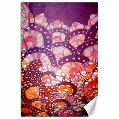 Colorful Art Traditional Batik Pattern Canvas 24  X 36  by BangZart