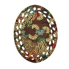 Colorful The Beautiful Of Art Indonesian Batik Pattern Ornament (oval Filigree) by BangZart