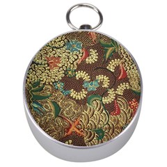 Colorful The Beautiful Of Art Indonesian Batik Pattern Silver Compasses by BangZart