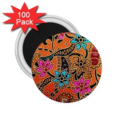 Colorful The Beautiful Of Art Indonesian Batik Pattern(1) 2 25  Magnets (100 Pack)  by BangZart