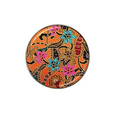 Colorful The Beautiful Of Art Indonesian Batik Pattern(1) Hat Clip Ball Marker by BangZart