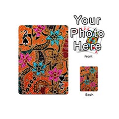 Colorful The Beautiful Of Art Indonesian Batik Pattern(1) Playing Cards 54 (mini)  by BangZart