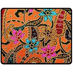 Colorful The Beautiful Of Art Indonesian Batik Pattern(1) Double Sided Fleece Blanket (medium)  by BangZart