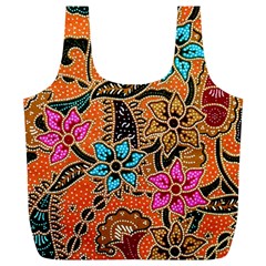 Colorful The Beautiful Of Art Indonesian Batik Pattern(1) Full Print Recycle Bags (l)  by BangZart