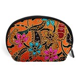 Colorful The Beautiful Of Art Indonesian Batik Pattern(1) Accessory Pouches (Large)  Front