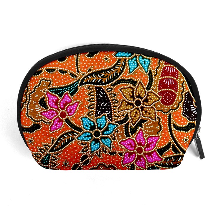 Colorful The Beautiful Of Art Indonesian Batik Pattern(1) Accessory Pouches (Large) 