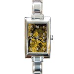 Colorful The Beautiful Of Traditional Art Indonesian Batik Pattern Rectangle Italian Charm Watch Front