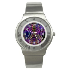 Color In The Round Stainless Steel Watch by BangZart