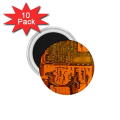 Circuit Board Pattern 1 75  Magnets (10 Pack)  by BangZart