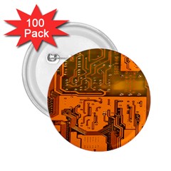 Circuit Board Pattern 2 25  Buttons (100 Pack)  by BangZart