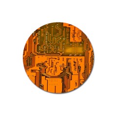 Circuit Board Pattern Magnet 3  (round) by BangZart