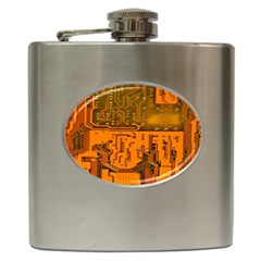 Circuit Board Pattern Hip Flask (6 Oz) by BangZart