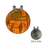 Circuit Board Pattern Hat Clips with Golf Markers Front