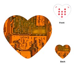 Circuit Board Pattern Playing Cards (heart)  by BangZart