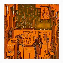 Circuit Board Pattern Medium Glasses Cloth by BangZart