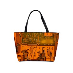 Circuit Board Pattern Shoulder Handbags by BangZart