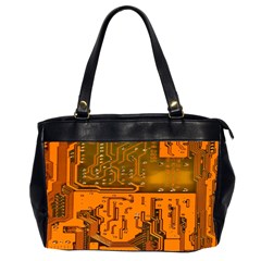 Circuit Board Pattern Office Handbags (2 Sides)  by BangZart