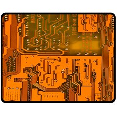 Circuit Board Pattern Fleece Blanket (medium)  by BangZart