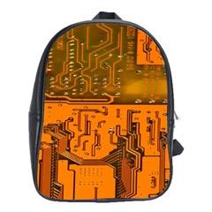 Circuit Board Pattern School Bags (xl)  by BangZart