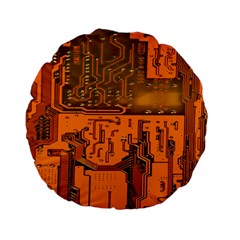 Circuit Board Pattern Standard 15  Premium Flano Round Cushions by BangZart