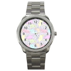 Cat Animal Pet Pattern Sport Metal Watch by BangZart