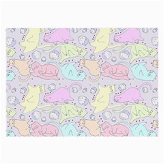 Cat Animal Pet Pattern Large Glasses Cloth (2-side) by BangZart