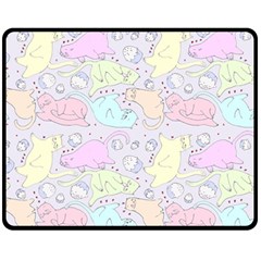 Cat Animal Pet Pattern Fleece Blanket (medium)  by BangZart