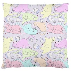 Cat Animal Pet Pattern Large Cushion Case (two Sides) by BangZart