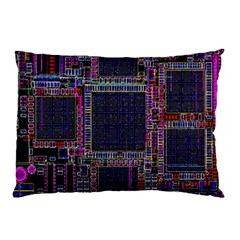 Cad Technology Circuit Board Layout Pattern Pillow Case by BangZart