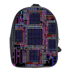 Cad Technology Circuit Board Layout Pattern School Bags(large)  by BangZart