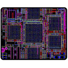 Cad Technology Circuit Board Layout Pattern Fleece Blanket (medium)  by BangZart