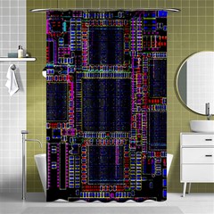 Cad Technology Circuit Board Layout Pattern Shower Curtain 48  X 72  (small)  by BangZart