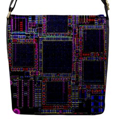 Cad Technology Circuit Board Layout Pattern Flap Messenger Bag (s) by BangZart