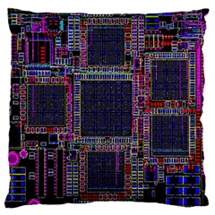 Cad Technology Circuit Board Layout Pattern Standard Flano Cushion Case (two Sides) by BangZart