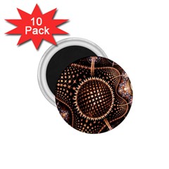 Brown Fractal Balls And Circles 1 75  Magnets (10 Pack)  by BangZart