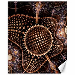 Brown Fractal Balls And Circles Canvas 11  X 14   by BangZart