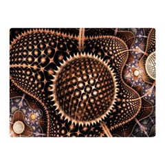 Brown Fractal Balls And Circles Double Sided Flano Blanket (mini)  by BangZart