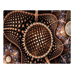 Brown Fractal Balls And Circles Double Sided Flano Blanket (large)  by BangZart