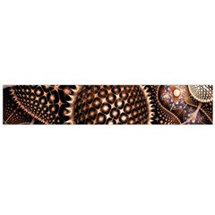 Brown Fractal Balls And Circles Flano Scarf (large)