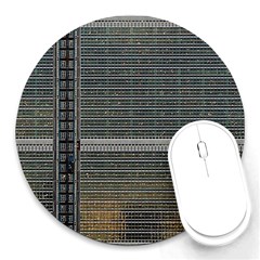 Building Pattern Round Mousepads by BangZart